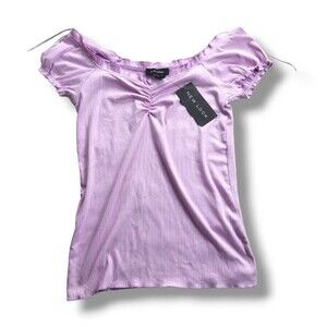 New Look Size US 4 UK 8 Sleeveless Top Blouse Core Frill Edge Tee NWT